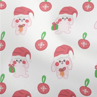 Hand Drawn Pink Christmas Rabb Dobby