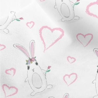 Rabbit With Flower Crown Micro Fleece