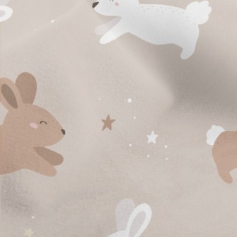 Happy Cute Rabbit Micro Fleece