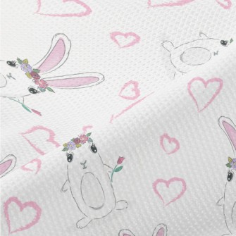 Rabbit With Flower Crown Piqué