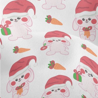 Pink Bunny Christmas Lightweight Performance Linen
