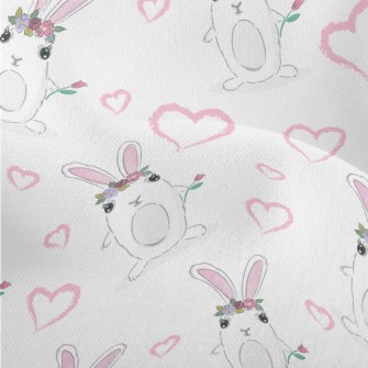 Rabbit With Flower Crown Lightweight Performance Linen