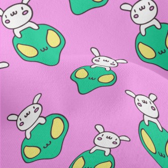 Alien And Cute Rabbit Lightweight Performance Linen