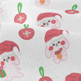 Hand Drawn Pink Christmas Rabb Modern Jersey