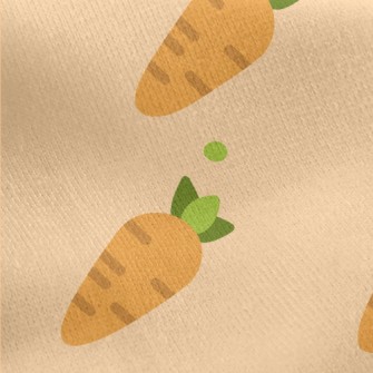 Cute Carrot Pattern Jersey Backed Fleece