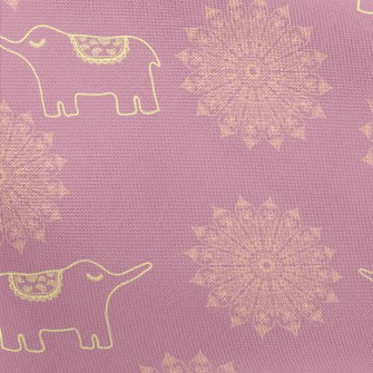Hand Drawn Thai Elephant Pongee