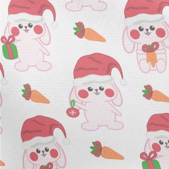 Pink Bunny Christmas Pongee