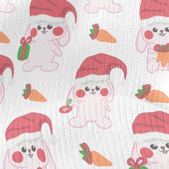 Pink Bunny Christmas Stretch Jersey