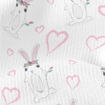 Rabbit With Flower Crown Stretch Jersey