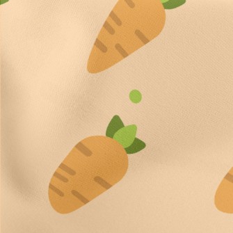 Cute Carrot Pattern Lightweight Cotton Poplin
