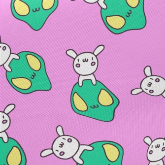 Alien And Cute Rabbit Midweight Cotton Poplin
