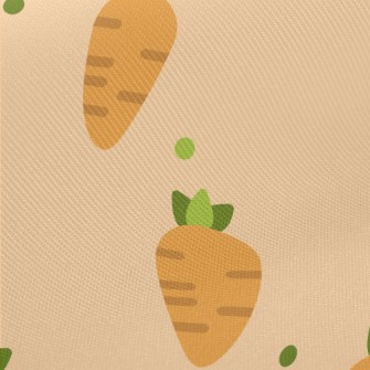 Cute Carrot Pattern Midweight Cotton Poplin