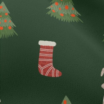 Hand Drawn Christmas Bunny Ill Chiffon