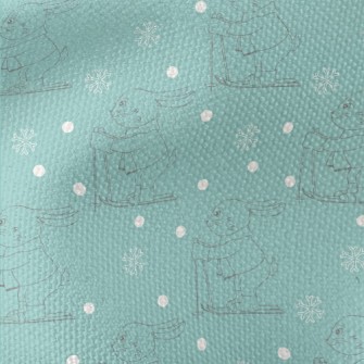 Winter Ski Bunny Waterproof Canvas