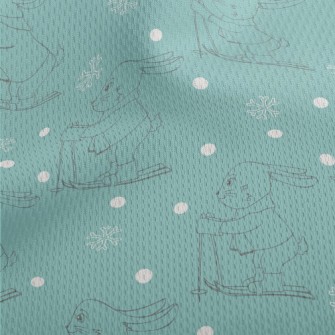 Winter Ski Bunny Athletic Mesh Flat Back