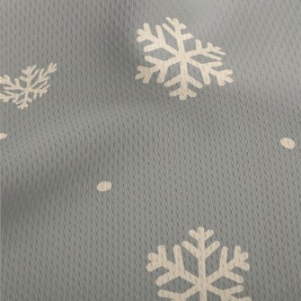 Cartoon Winter Snowflakes Athletic Mesh Flat Back