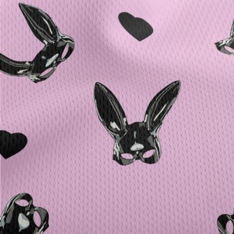 Leather Bunny Mask Athletic Mesh Flat Back