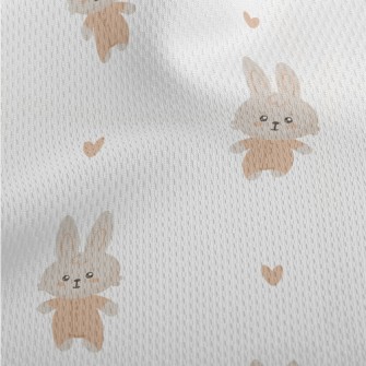 Cute Bunny Doll Athletic Mesh Flat Back