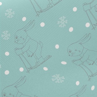 Winter Ski Bunny Twill
