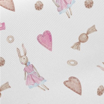 Hand-painted Elegant Rabbit Do Twill