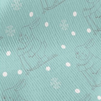 Winter Ski Bunny Standard Corduroy