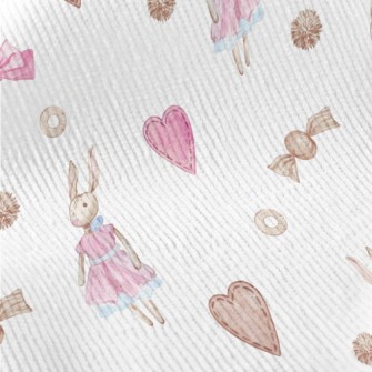 Hand-painted Elegant Rabbit Do Standard Corduroy