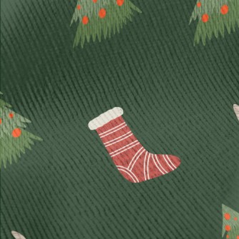 Hand Drawn Christmas Bunny Ill Standard Corduroy