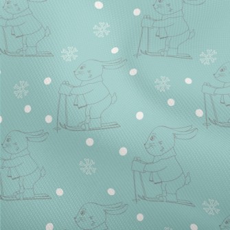 Winter Ski Bunny Dobby