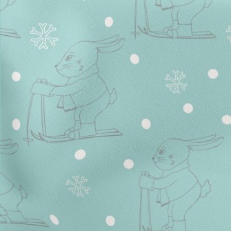 Winter Ski Bunny Stretch Ponte