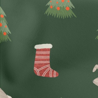 Hand Drawn Christmas Bunny Ill Stretch Ponte