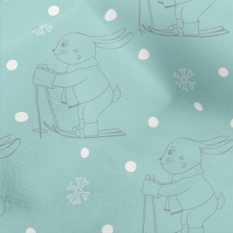 Winter Ski Bunny Micro Fleece