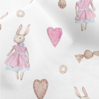 Hand-painted Elegant Rabbit Do Micro Fleece