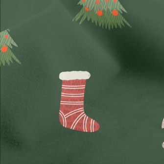 Hand Drawn Christmas Bunny Ill Micro Fleece