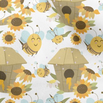 Happy Busy Bee Micro Fleece