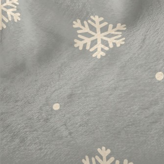Cartoon Winter Snowflakes Minky