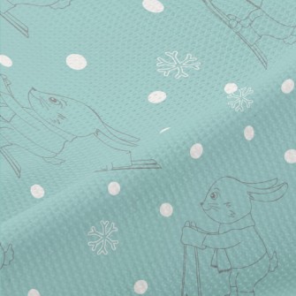 Winter Ski Bunny Piqué