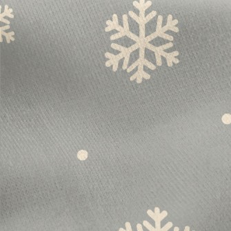 Cartoon Winter Snowflakes Jersey Backed Fleece