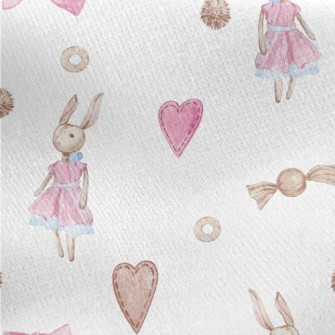 Hand-painted Elegant Rabbit Do Jersey Backed Fleece