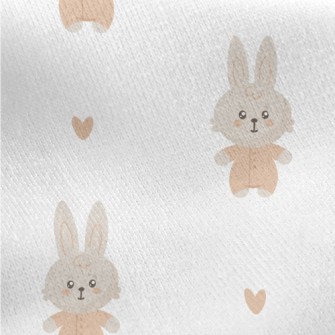 Cute Bunny Doll Jersey Backed Fleece