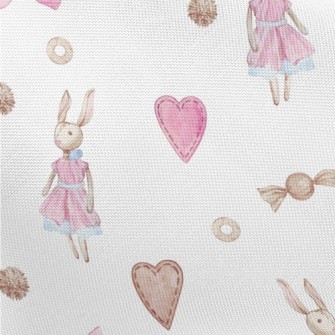 Hand-painted Elegant Rabbit Do Pongee