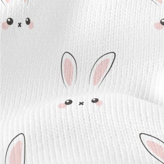 Cute Rabbit Expression Stretch Jersey
