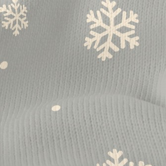 Cartoon Winter Snowflakes Stretch Jersey
