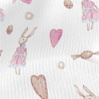 Hand-painted Elegant Rabbit Do Stretch Jersey