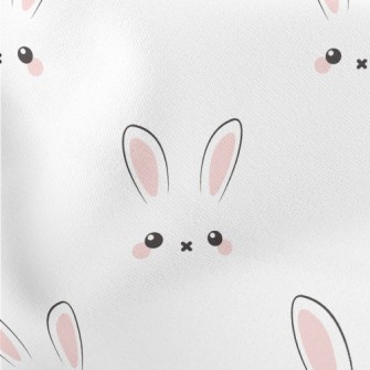 Cute Rabbit Expression Lightweight Cotton Poplin