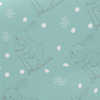 Winter Ski Bunny Midweight Cotton Poplin