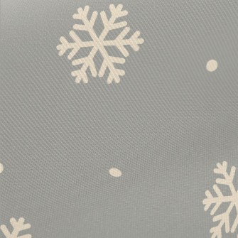 Cartoon Winter Snowflakes Midweight Cotton Poplin