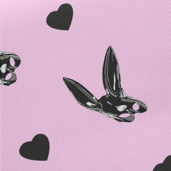 Leather Bunny Mask Midweight Cotton Poplin
