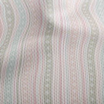 Soft Stripes And Flowers Athletic Mesh Flat Back