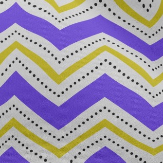 Black Dot Wavy Pattern Chiffon