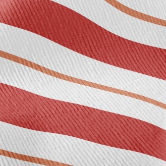 Traditional Red Stripes Standard Corduroy